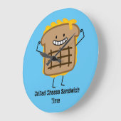 ハッピーグリルチーズサンドイッチ ラージ壁時計 (傾斜)