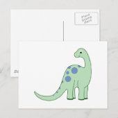 ハッピーグリーンの漫画の恐竜 ポストカード (正面/裏面)