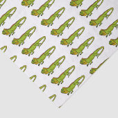 ハッピーグリーンイグアナ漫画イラストレーション 薄葉紙 (詳細)