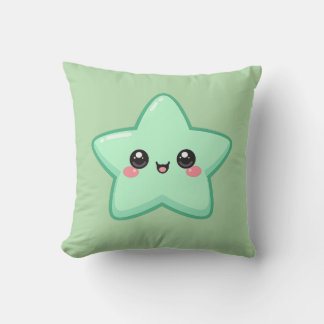 ハッピーグリーンスター かわいいクッション ピロー