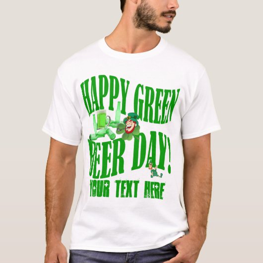 ハッピーグリーンビール1日 Tシャツ (正面)