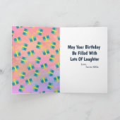 ハッピーグリーン恐竜の誕生日個人設定  カード (内部)