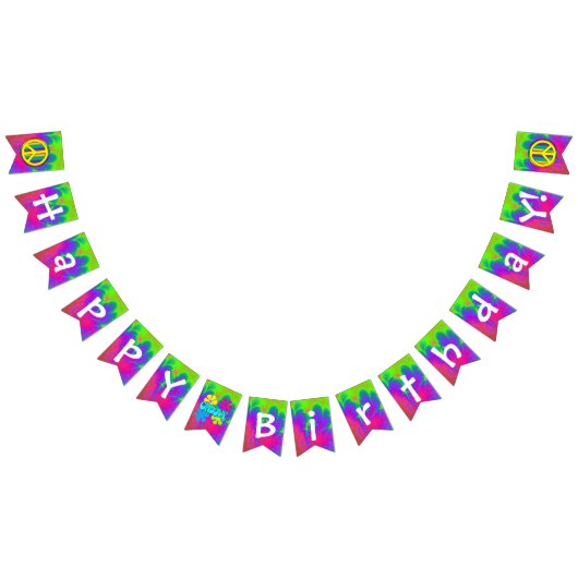 ハッピーグルービー誕生日!旗の束ね バンティングフラッグ (全)