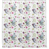 ハッピーグレーの猫の柄 シャワーカーテン (正面)