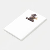 ハッピーグレーヒッポホールディングデイジーかわいいラブフォト ポストイット (アングル)