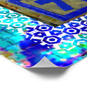 ハッピーグローリー縁どパターン – 霊気ヒーリングアート ポスター (角)