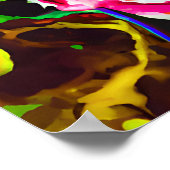 ハッピーグ熱狂するレートダーヌドッグアートポートレート ポスター (角)