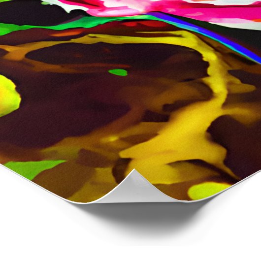 ハッピーグ熱狂するレートダーヌドッグアートポートレート ポスター (角)