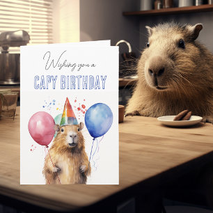 ハッピーケイピー誕生日カピバラ カード