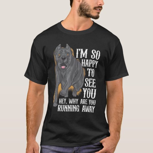 ハッピーケインコルソ犬のオーナー Tシャツ (正面)