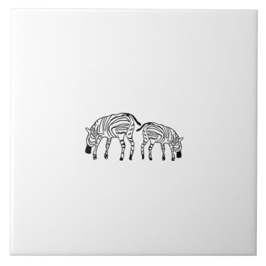 ハッピーケニアゼブラスホワイト タイル (正面)