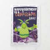 ハッピーケピー山羊座誕生日カード 三つ折りクリスマスカード (カバー)