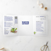 ハッピーケピー山羊座誕生日カード 三つ折りクリスマスカード (内部)