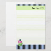 ハッピーケーキが並んだTo-Doリスト 便箋 (正面/裏面)