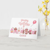 ハッピーケーキデイ誕生日カード カード (黄色い花)