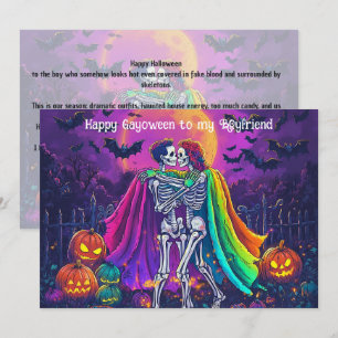 🌈🎃ハッピーゲイウィーン・ボーイフレンドカード 招待状