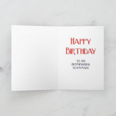 ハッピーゲイ誕生日卓越したチームメイト カード (内部)