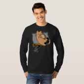 ハッピーゲーマー猫食べのタコスゲーム一時停止 Tシャツ (正面フル)