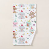 ハッピーコアラベアークリスマスパターン バスタオルセット (ハンドタオル)