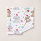 ハッピーコアラベアークリスマスパターン バスタオルセット (ウォッシュタオル)