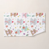 ハッピーコアラベアークリスマスパターン バスタオルセット (ハンドタオル)