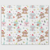 ハッピーコアラベアークリスマスパターン ラッピングペーパー (フラット)