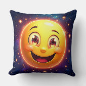 ハッピーコズミックアイズ絵文字 クッション (正面)