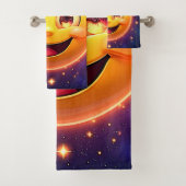 ハッピーコズミックアイズ絵文字 バスタオルセット (インサイチュ)