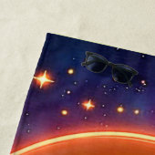 ハッピーコズミックアイズ絵文字 ビーチタオル (インサイチュ)