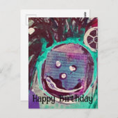 ハッピーコラージュ ハッピーバースデー ポストカード (正面/裏面)