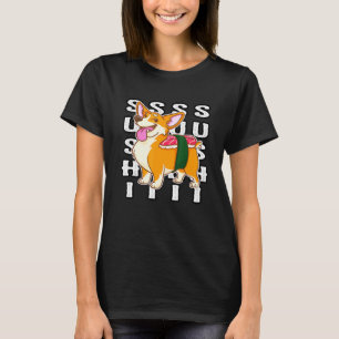 ハッピーコルギにぎり寿司犬 Tシャツ