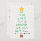 ハッピーコロナマスクリスマスツリータイポグラフィ シーズンカード