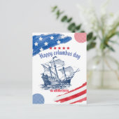 ハッピーコロンバスデイアメリカ14年10月 ポストカード (スタンド正面)