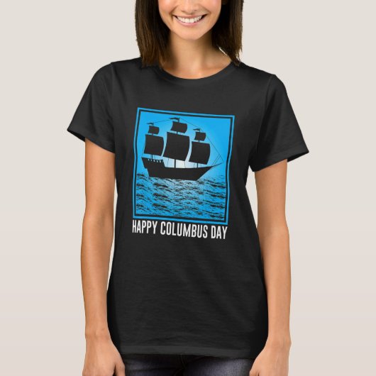 ハッピーコロンブスの日1492 Tシャツ (正面)