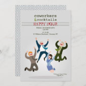 ハッピーコワーカーパーティの招待状 招待状 (正面/裏面)