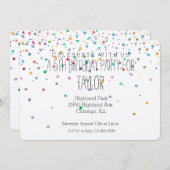 ハッピーコンフェッティドット 招待状 (正面/裏面)