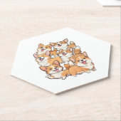 ハッピーコーギの犬 ペーパーコースター (アングル)