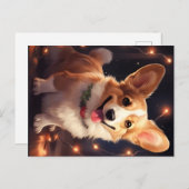 ハッピーコーギクリスマスライト シーズンポストカード (正面/裏面)