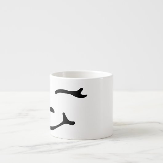 ハッピーコーヒーマグ – かわいい漫画カップ エスプレッソカップ (正面)