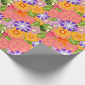 ハッピーゴエレガントゴス春サマーフラワーガーデン ラッピングペーパー (角)