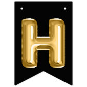 ハッピーゴッチャデイゴールドフォイルバルーン バンティングフラッグ (第1の旗)