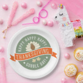 ハッピーゴブルデイサンクスギビングホリデー ペーパープレート (パーティー)