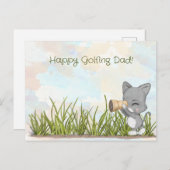 ハッピーゴルフおもしろいパパ父の日 ポストカード (正面/裏面)