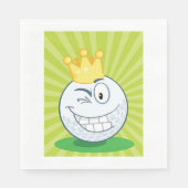 ハッピーゴルフボール紙ナプキンス スタンダードランチョンナプキン (正面)