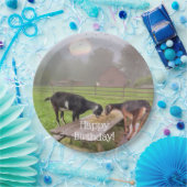 ハッピーゴーツアットサンセット誕生日 ペーパープレート (パーティー)