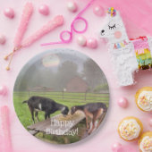 ハッピーゴーツアットサンセット誕生日 ペーパープレート (パーティー)