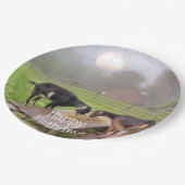 ハッピーゴーツアットサンセット誕生日 ペーパープレート (アングル)