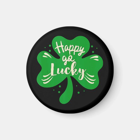 ハッピーゴーラッキーシャムロックサンパトリックスの日 マグネット (正面)