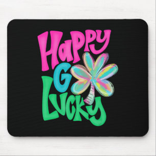 ハッピーゴーラッキー絞り染めシャムロックSt patricks dayウォ マウスパッド