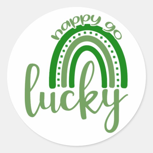 ハッピーゴーラッキー🍀 ラウンドシール (正面)